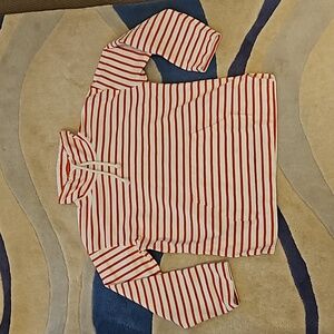 J.Crew mariner cloth funnel neck pullover with kangaroo pocket size S